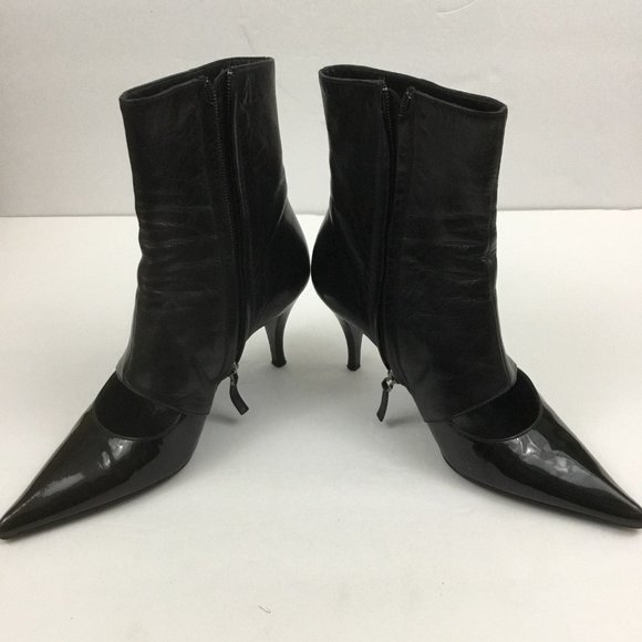 Barbara Bui Peek a Boo Cutout Black Booties Short Boots Heeled Women's 36 - Picture 6 of 8